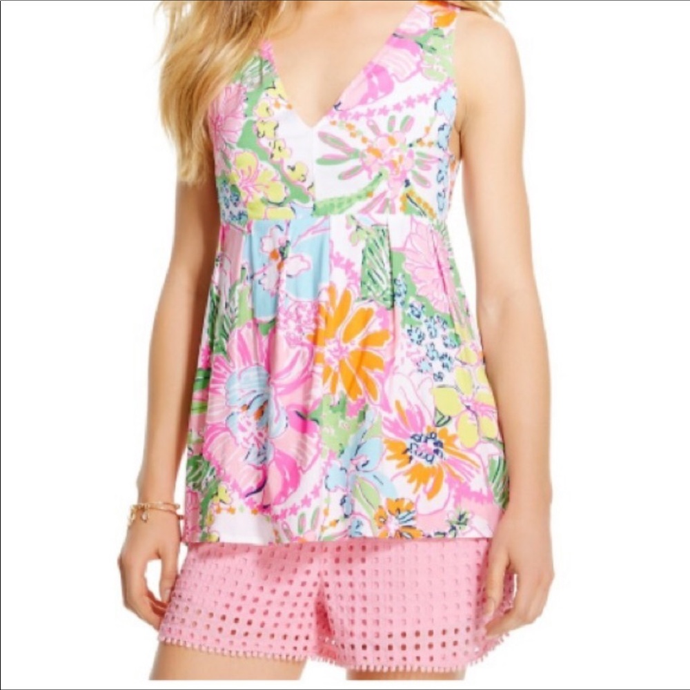 Lilly Pulitzer Target Floral Tank Top Nosey Posie